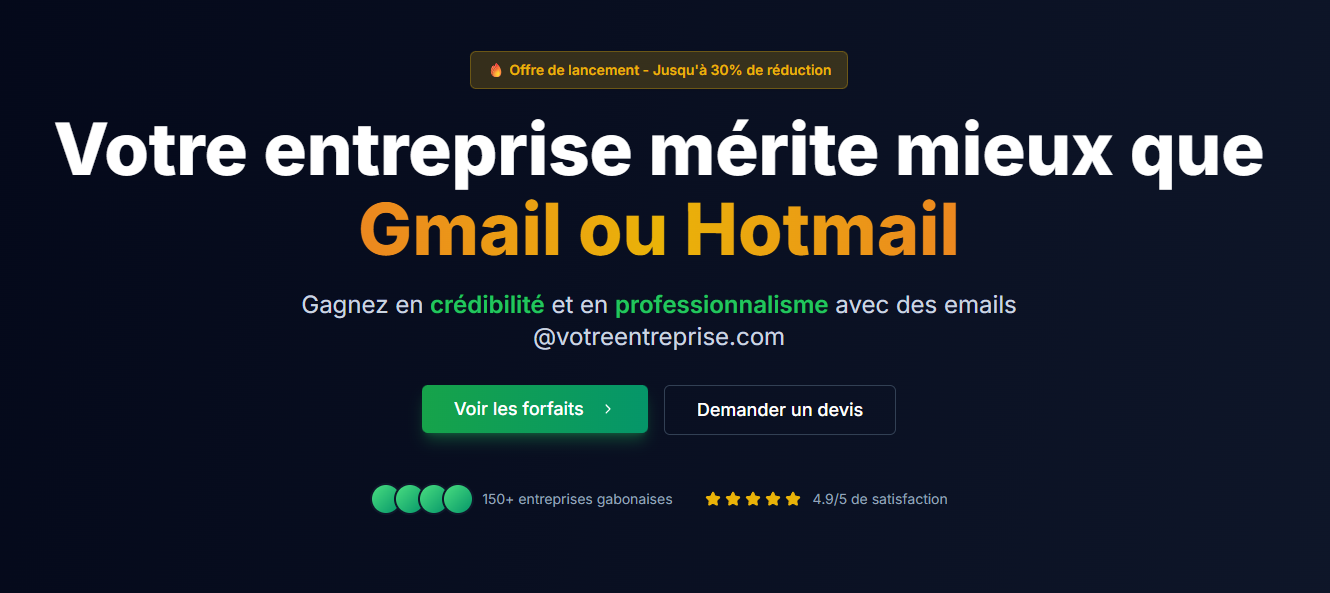 L'image professionnelle commence par votre adresse email Professionnel